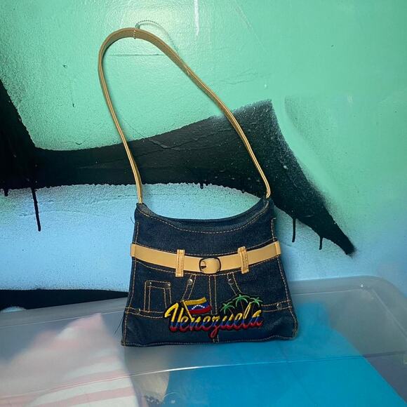 Y2k embroidered denim mini purse - Picture 2 of 4